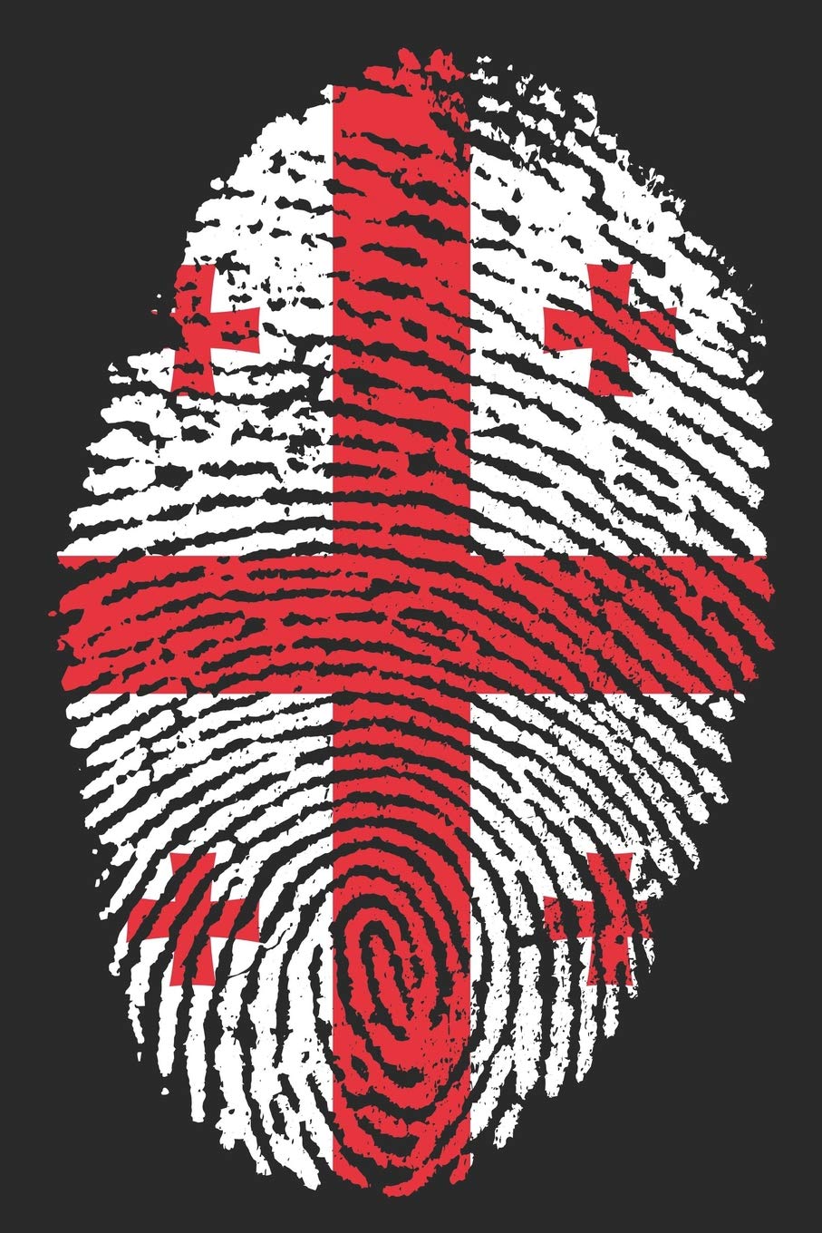 Georgia Flag Journal Georgian Flag Caucasus Tbilisi Batumi Kutaissi Fingerprint Notebook Travel Diary Road Trip Georgian Souvenir 120 Pages Lined To Write In For People Who Love Georgia Journals Georgialove