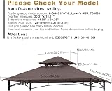 ABCCANOPY 5x8 Double Tiered Grill Gazebo Canopy Replacement Brown view 4