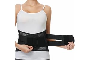 NeoTech Care Adjustable Double Pull Lumbar Brace/Lower Back Belt (Black, Size XXL)