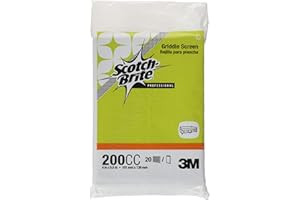 Scotch-Brite 200CC Griddle Screen, 4″ x 5.5″ Heavy-Duty Grill Scrubbing Pads (20 Pack) – Removes Carbonized Grease & Food fro