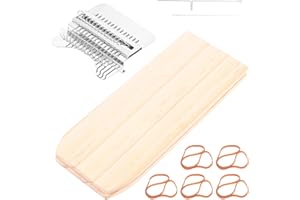 KHZSPP Small Weaving Loom,Wood Knitting Kit for Adult Beginners,Mini Darning Kit for Repair Jeans Clothes Holes (14 Pin)