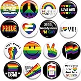 48PCS Pride Day Rainbow Pins – Love Gay LGBT Lapel Buttons Campaign Party Favors Supplies Decorations