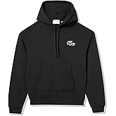 Lacoste mens Loose Fit Badge Accent Hoodie