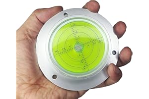 GEONASSUR Tower Crane Machine Tool Travel Trailer Camper Rv Leveling Large Scope Bubble Level Round Blocks Gauge Stick On (Diameter 100mm 3.9inch)