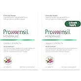 Promensil Menopause Double Strength Supplements for Women - Red Clover Isoflavones, Helps Support Hot Flashes, Night Sweats, Restlessness - 30 Count (Pack of 2)