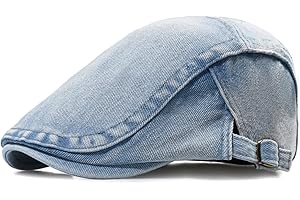 Taidor Mens Denim Cotton Newsboy Cap Ivy Gatsby Driving Hunting Cabbie Hat