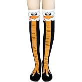 nhnsbdfc Chicken Leg Socks Thanksgiving Funny Socks for Women Men Novelty Crazy Chicken Feet Sock Knee-High Turkey Gag Gifts