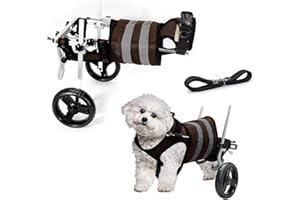 BECROWM Dog Wheelchair for Back Legs Adjustable Dog Wheelchairs with 2 Wheels Pet Doggy Wheelchairs with Disabled Hind Legs Walking-Dog Leg Brace and Hip Support,Light Weight