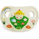 WhisperWilds Adult Sized Pacifier White Chicken Pattern Cute Printed with Case