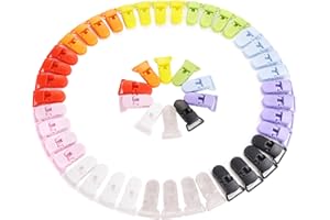 LIHAO 50x Pacifier Clips Holders for Teething Toys Baby Blankets - 10 Colors