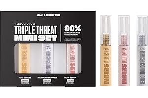 Babe Original Triple Threat Mini Set, Includes Babe Lash Essential Serum & Enhancing Conditioner + Babe Brow Amplifying Serum, 1 mL, 3 Pack