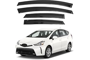 IMMORTAL GROUP IG Window Visor Compatible with Toyota Prius V 2012-2017, 4PC Rain Guard Tape-On Extra Durable Sun Wind Air Side Vent Window Deflector, 2012 2013 2014 2015 2016 2017 (Model V Only)