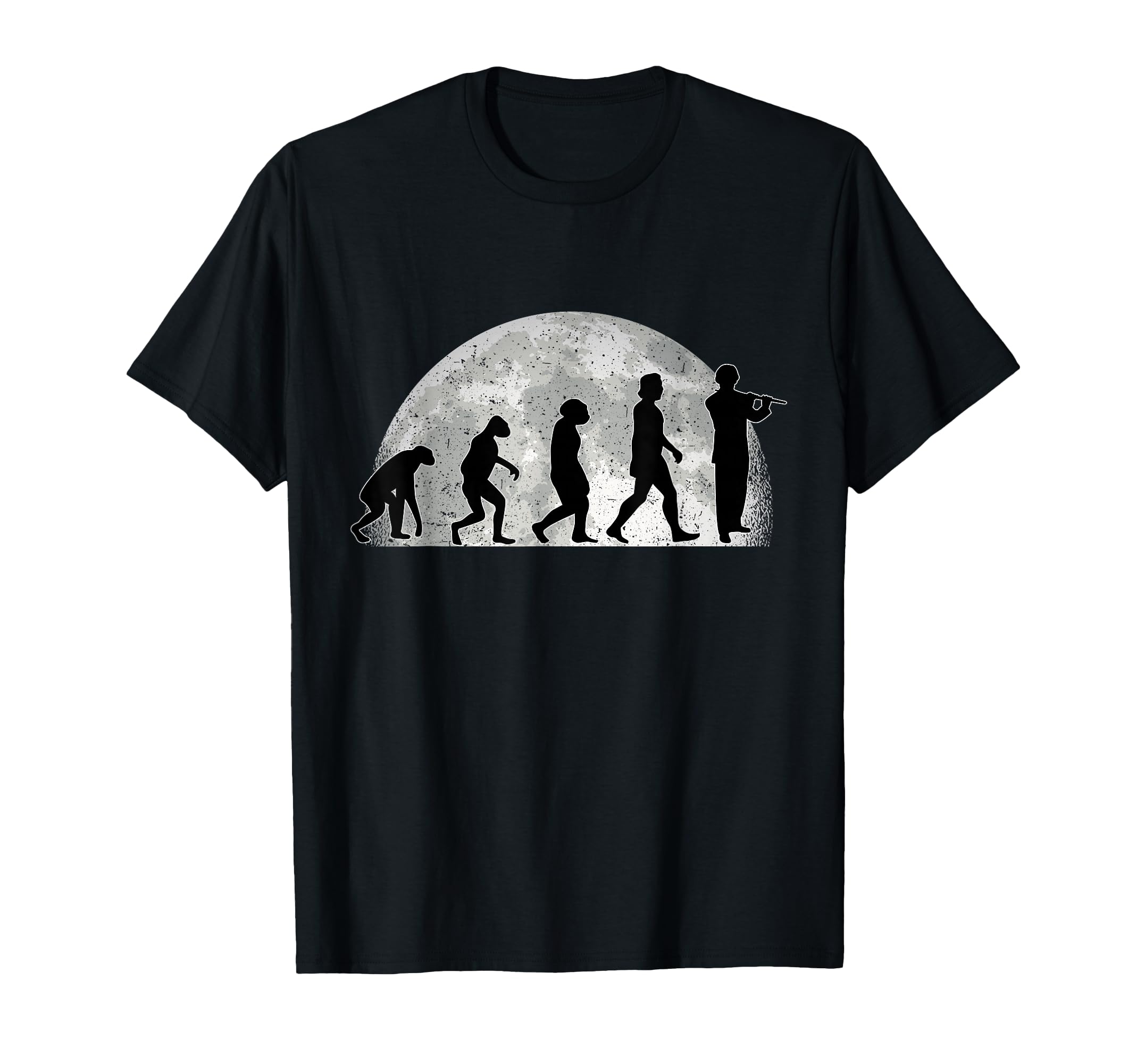 Flutist Evolution Moon Transverse flute T-Shirt