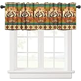 FengMingRui Southwestern Aztec Valances Curtains Abstract Native Tribal Country Farmhouse Windows Curtain Valance for Kitchen Dining Room Canteens Home Decor One Panel 54x18inch