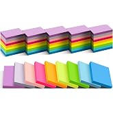 (54 Pads) 9 Bright Colors Sticky Notes 1.5x2in, Suitable for School, Office | Mini Strong Adhesive Post, Clean Removal