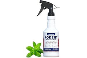 PEST EASY Peppermint Oil Spray for Rodents - Natural Mouse Repellent - Rodent Repellent Outdoor & Mice Repellent Indoor with Cedarwood - Squirrel Repellent - Plant-Based & Safe, Repelente para Ratones 16oz