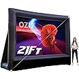 OZIS 21Ft Inflatable Outdoor and Indoor Movie Projector Screen - Blow up Mega Cinema Theater Projector Screen with 240W Blower - Supports Front and Rear Projection - for Backyard Party Barbecue Travel