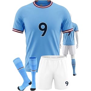 BALLSPIN Boys & Girls Kids 3-14Y Soccer Training Jerseys – Youth Practice Uniform Kit with Socks for Soccer Fans