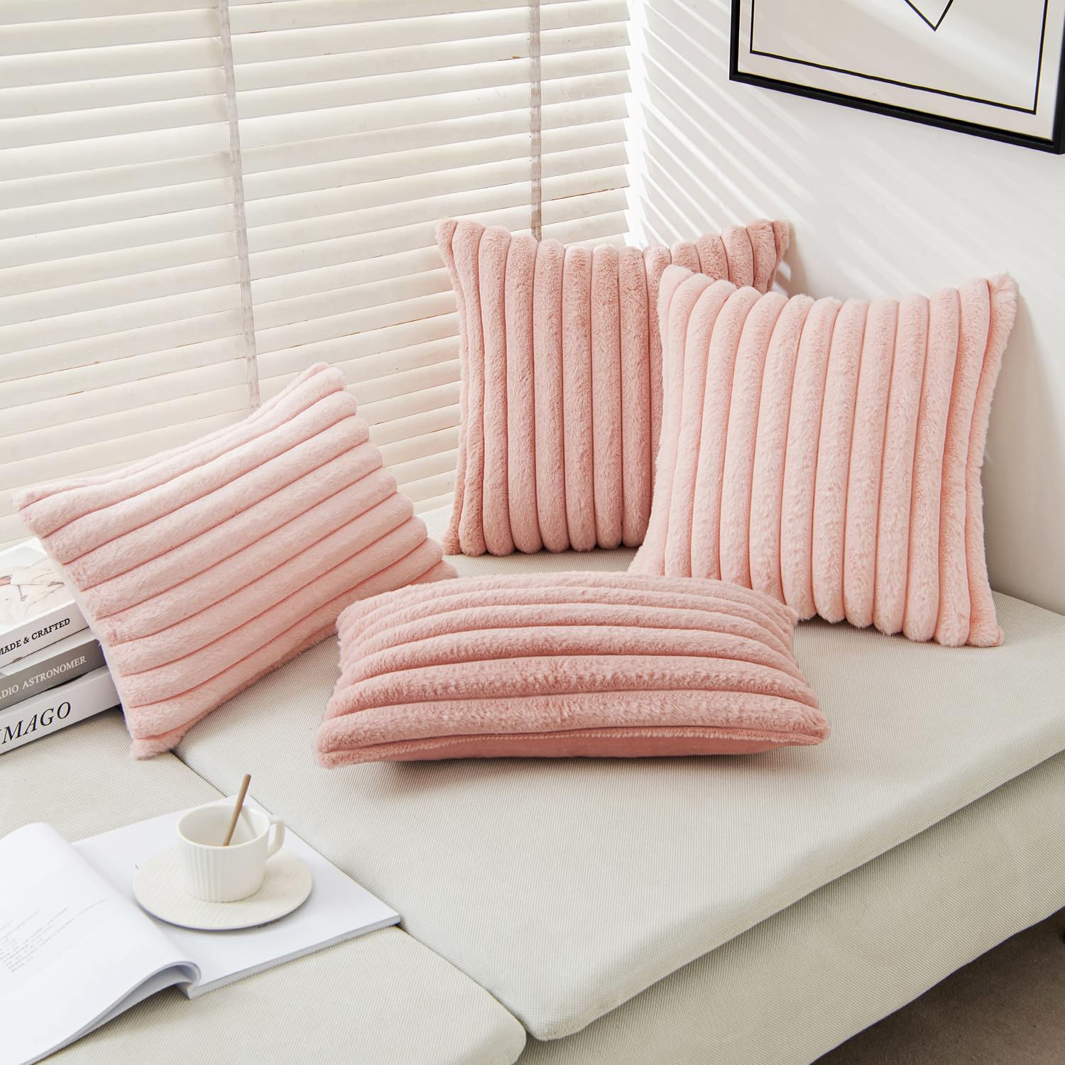 Blush Pink Throw Pillow Covers