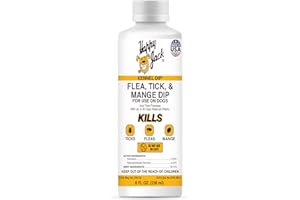 Happy Jack Kennel Dip Dog Flea and Tick Treatment & Prevention, Made in USA, Spray Yard & Home 30-Day Control, Kills Fleas, Ticks, Deer Ticks, Mange, Lice, for Puppies, Small to Large Dogs (8 oz)
