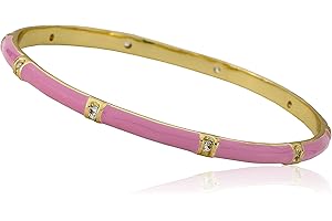 Little Miss Twin Stars Stackable Stunners Black Thin 14k Gold-Plated Bangle CZ Stripes