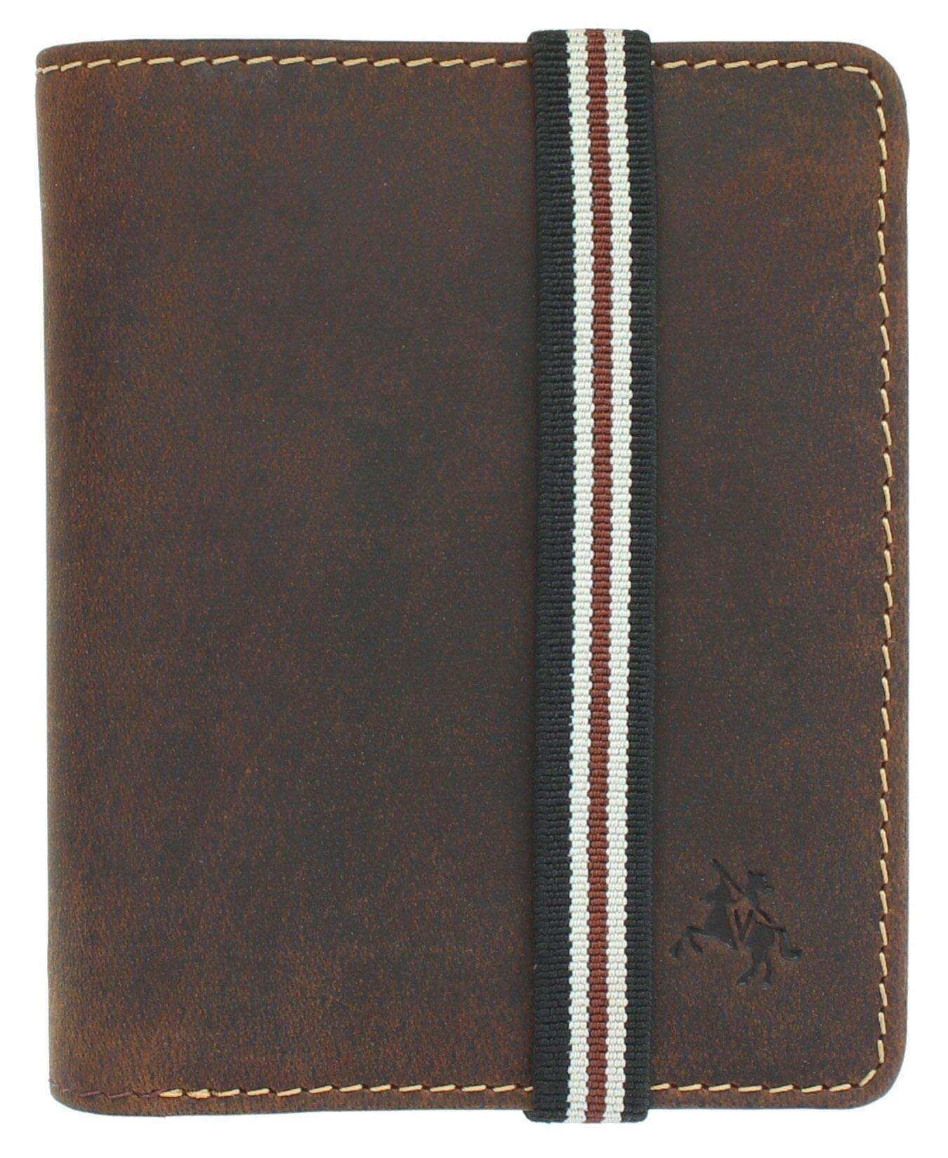 VISCONTI Bandit Collection Leather Wallet with Elastic Closure RFID Blocking BN2 Oil Tan