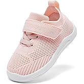MORENDL Toddler Sneakers Baby Non-Slip Lightweight Breathable Barefoot Shoes Infant Tennis Walking Shoes