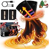 Heated Socks for Men Women, 5000mAh Rechargeable Washable Electric Socks, 3 Heating Settings 5V Battery Powered Heating Socks Up to 11 H, Heating Socks for Outdoor Work Camping Skiing Riding Hunting