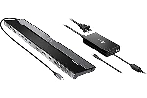 j5create USB Type C Docking Station with 100W PD Charger - Supports 3 Displays | HDMI, DisplayPort, VGA, 100W PD Charging, 1Gbps Ethernet | for MacBook Pro/Air, XPS, and More (JCD543P)