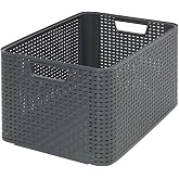Curver Style 205852 Storage Box Rattan-Look Size L Second Generation Polypropylene