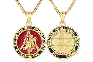 XIXLES 925 Sterling Silver Patron Saint Medal Protection Pendant Necklace Religion Jewelry for Men Women With 316L Stainless Steel Chain and Gifts Box