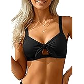 Tempt Me Women Bikini Tops Push Up Swim Top Front Tie Knot Bathing Suit Top Only