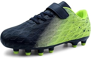 brooman Kids Firm Ground Soccer Cleats Boys Girls Athletic Outdoor Football Shoes