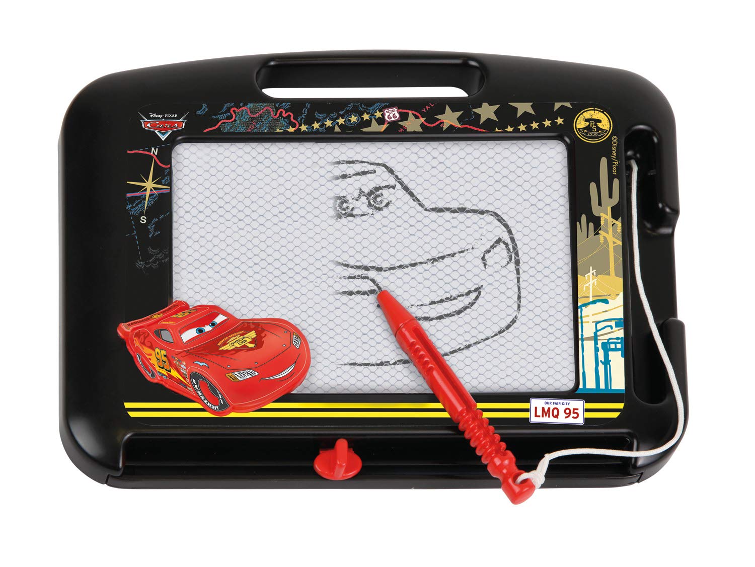 Lena 65688 Disney Cars Magnetic Drawing Board Multi-Coloured