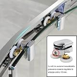 Brelet 4 Pcs 25mm Shower Door Rollers Top Bottom Runners for 4-6mm Glass view 4