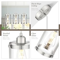 Osimir Brushed Nickel Pendant Lights Kitchen Island