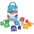 Learning Resources Snap-n-Learn Narwhals & Friends, 15 Pieces, Ages 18 Months+, Baby and Toddler Toys, Educational Toys, Color and Shape Recognition, Fine Motor Skills