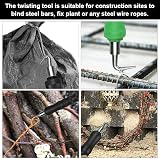 2x Automatic Rebar Tie Wire Twister Tool Retractable Hook Concrete view 7