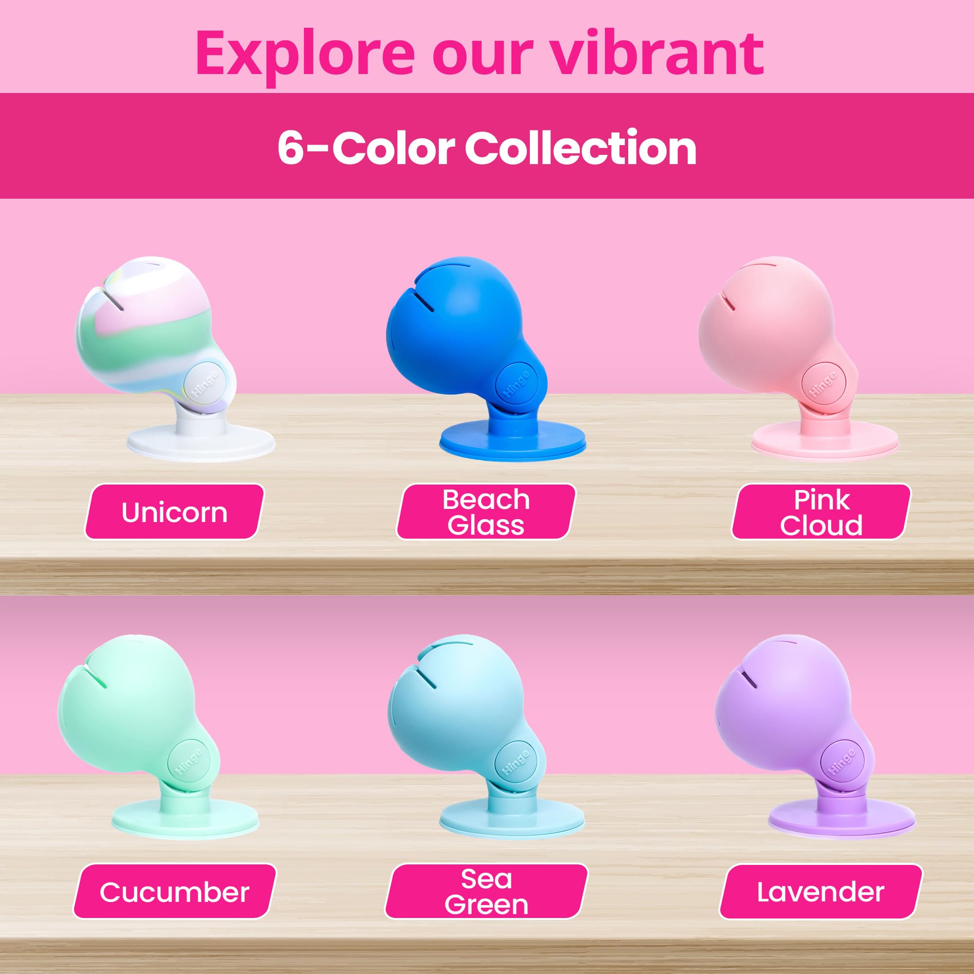 Tweexy Hinge Untippable Vinyl Weeding Scrap Collector | IntelliStick Anti-Spill Airlock Suction | HTV Crafting Adhesive Paper Sheet Holder | Tools for Vinyl (Large, Unicorn)