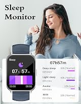 RUIMEN Smart Watch 1.85 In HD Screen SpO2 HR Sleep Monitor IP68 100+ Sports view 5