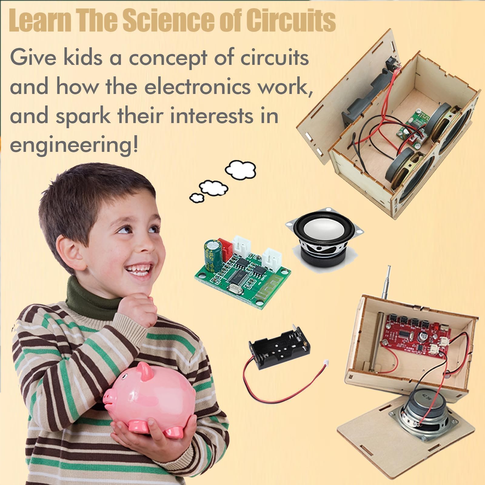 STEM Toys for Ages 8-13 9-12 10 14 11 15+ Year Old Boys Girls Birthday Back to School Gifts for Teens Science Kits Experiments DIY Crafts for Kids Building Engineering Projects Bluetooth Speaker Radio