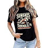 Racing Shirt Women Checkered Flag Racing Shirts Race Day Car Casual Unisex Short Sleeve Tee Tops