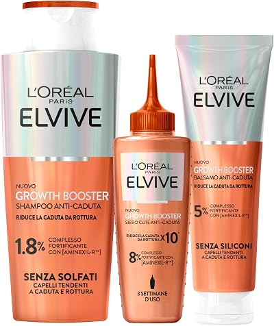 L'Oréal Paris Elvive Growth Booster Shampoo Conditioner Serum Kit