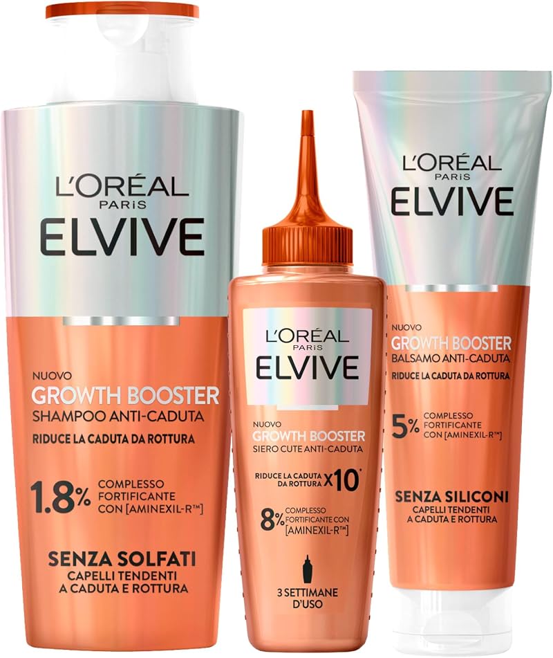 L'Oréal Paris Elvive Growth Booster Shampoo Conditioner Serum Kit