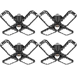 Tudoccy LED Garage Light 4 Pack, 120W Ultra Bright