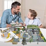 Veluoess Military Combat Set Army Base Tank Plane Helicopter Educational Toy view 5
