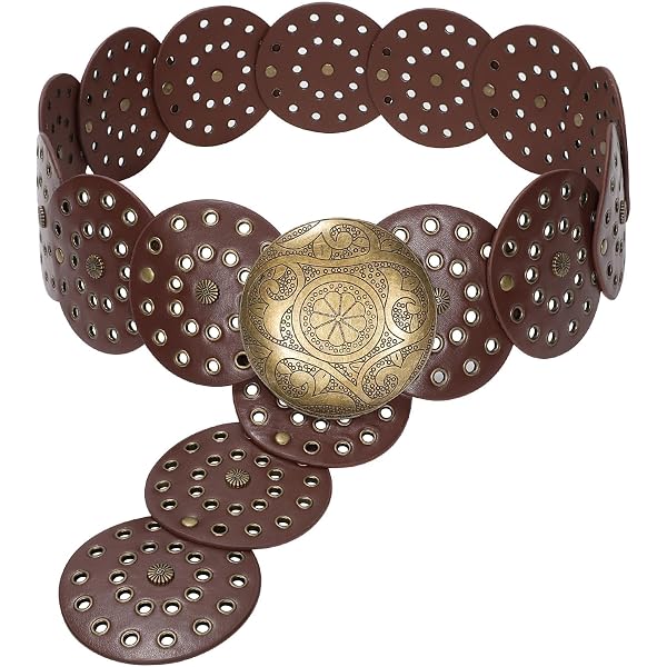 Amazon.com: XuoAz Women Wide-Disc Western-Belts Vintage  display picture 3