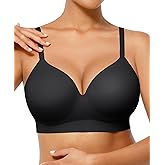 FeelinGirl Wireless Supportive Bra for Women, Seamless Comfort Bralettes No Underwire Full Coverage Everyday Bras