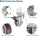 W B D WEIBIDA Side Mount Casters 2 Inch 600 lbs Set of 4 with Brakes view 4
