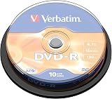 Verbatim DVD-R 10 Pack 16x Speed 4.7GB AZO Hard Coat Scratch Guard Spindle